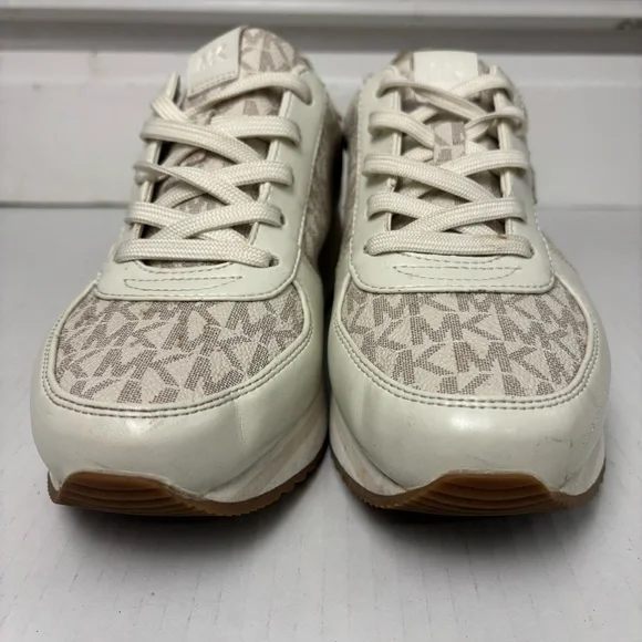 Michael Kors Womens Monique Logo Shoes Sz 8 Platform Trainer Sneaker - Picture 2 of 14